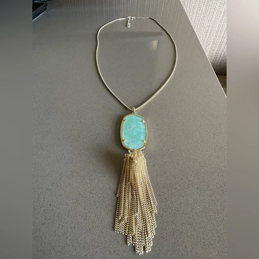 Kendra Scott Rayne Stone Tassel Necklace - Picture 5 of 11